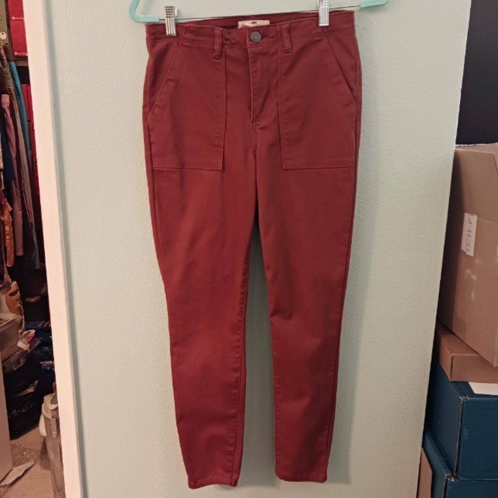 Mason & Belle Burnt Orange Utility Pocket Skinny Pants | Size 4